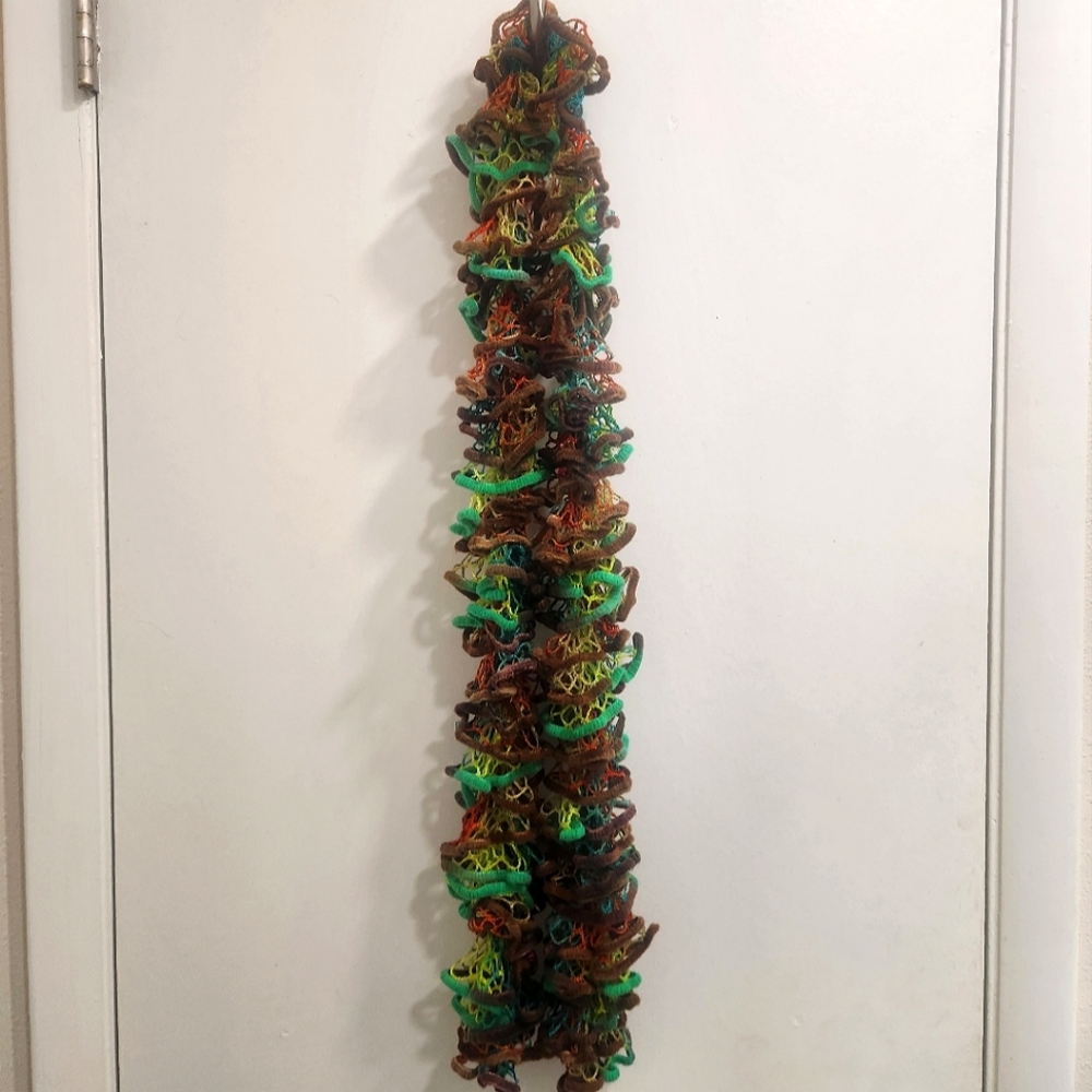 Fall Neon Handmade Ruffle Scarf